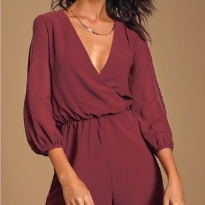 Burgundy Romper